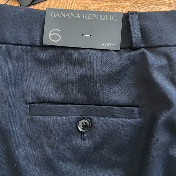 Banana Republic Navy Avery Pant w/ Red/White Racing Stripe, Women’s Size 6, NWT - Picture 5 of 14